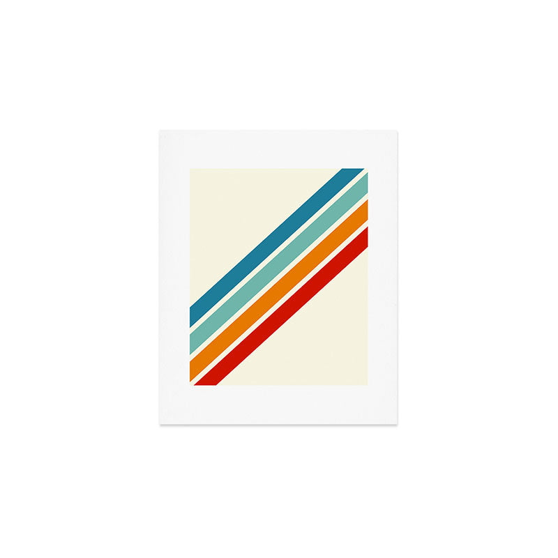 Alator - Classic 70s Retro Summer Stripes Art Print Gallery Image 1