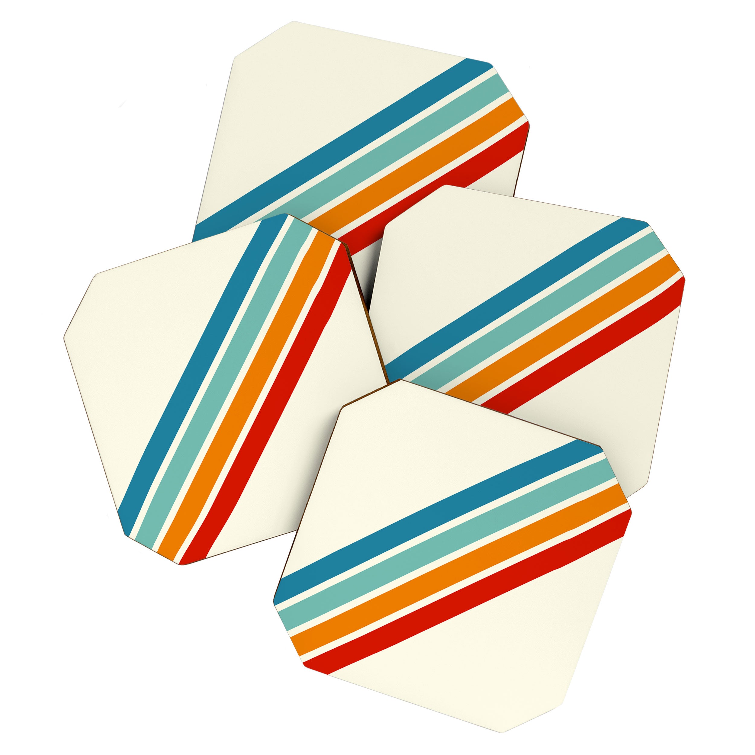 Alator - Classic 70s Retro Summer Stripes Coaster Gallery Image 1