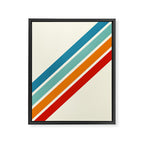 Alator - Classic 70s Retro Summer Stripes Framed Canvas Print Gallery Image 8