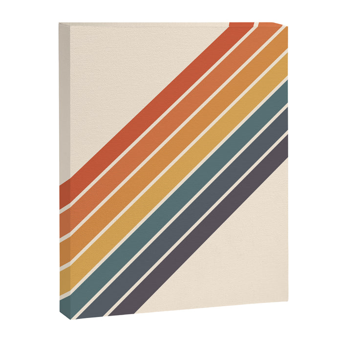 Arida -  70s Summer Style Retro Stripes Canvas Print Gallery Image 1