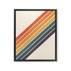 Arida -  70s Summer Style Retro Stripes Framed Canvas Print Gallery Image 8