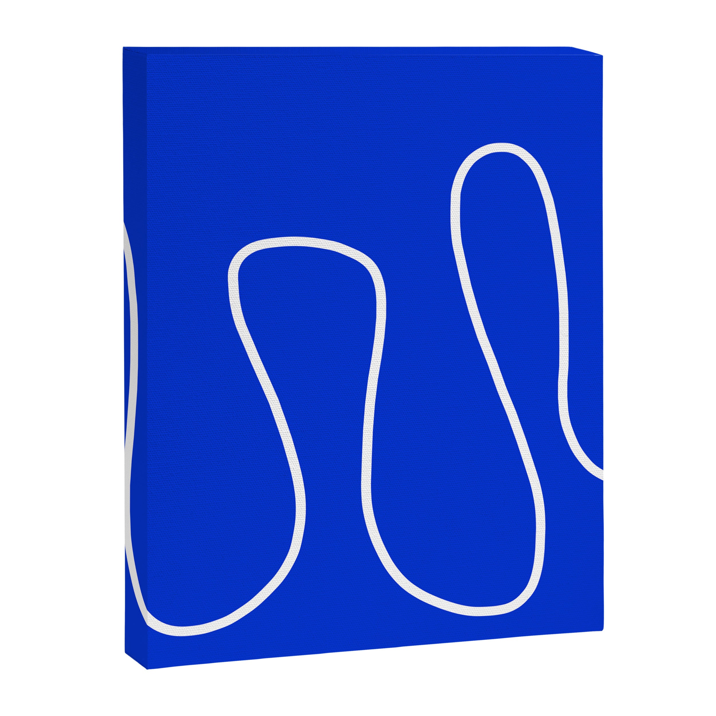 Blue Abstract Wave Canvas Print Gallery Image 8