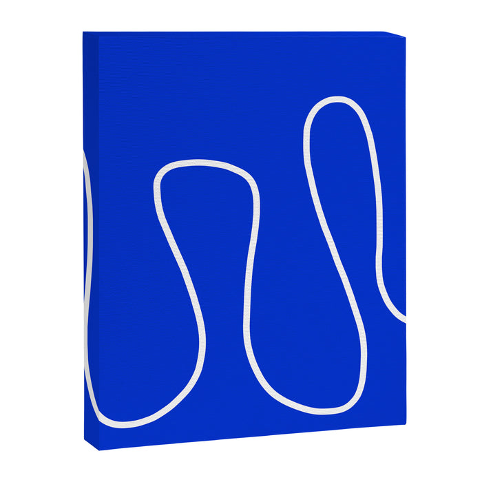 Blue Abstract Wave Canvas Print Gallery Image 1