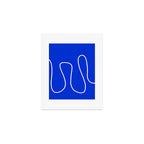 Blue Abstract Wave Art Print Gallery Image 1