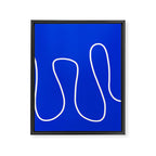 Blue Abstract Wave Framed Canvas Print Gallery Image 8