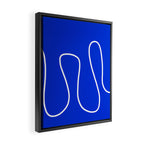Blue Abstract Wave Framed Canvas Print Gallery Image 2