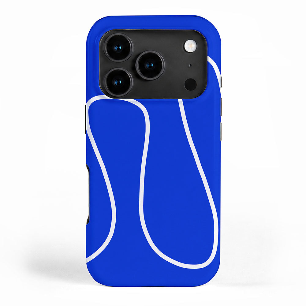 Blue Abstract Wave iPhone Case Gallery Image 1
