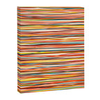 Bright Colorful Lines - Classic Abstract Minimal Retro Summer Style Stripes Canvas Print Gallery Image 8