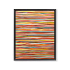 Bright Colorful Lines - Classic Abstract Minimal Retro Summer Style Stripes Framed Canvas Print Gallery Image 8