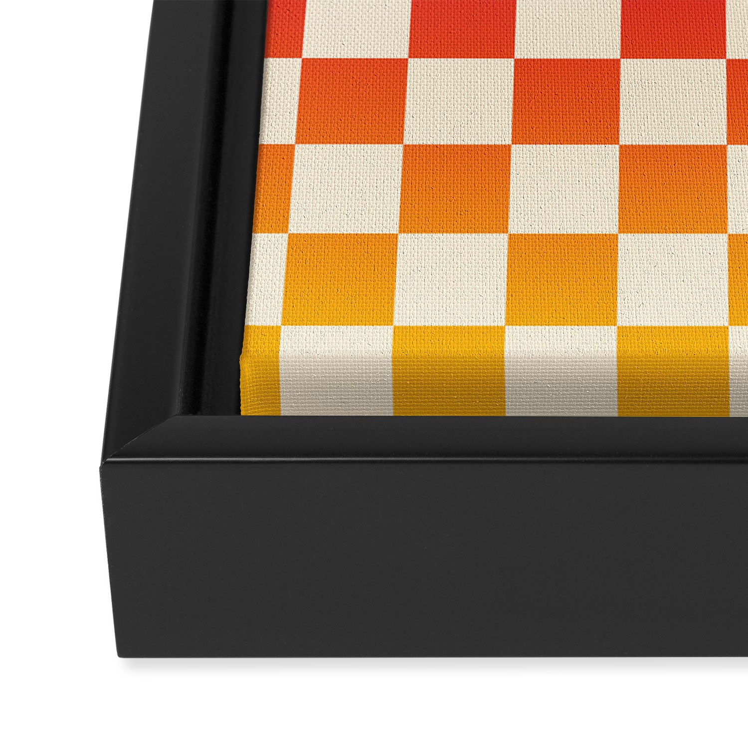 Checkerboard Checkered Checked Check Chessboard Pattern in Colorful Colors Framed Canvas Print Gallery Image 3