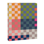 Checkerboard Checkered Checked Check Chessboard Pattern in Polychrome Multicolor Colors Canvas Print Gallery Image 8