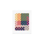 Checkerboard Checkered Checked Check Chessboard Pattern in Polychrome Multicolor Colors Art Print Gallery Image 1