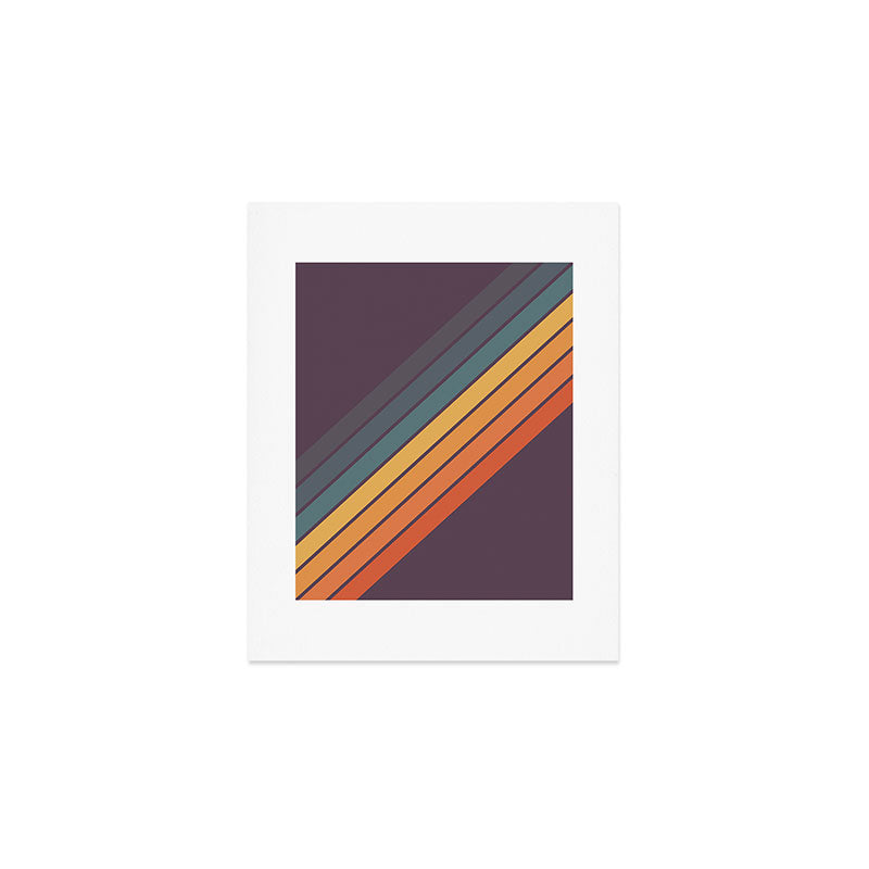 Classic 70s Style Retro Stripes - Dalana Art Print Gallery Image 1