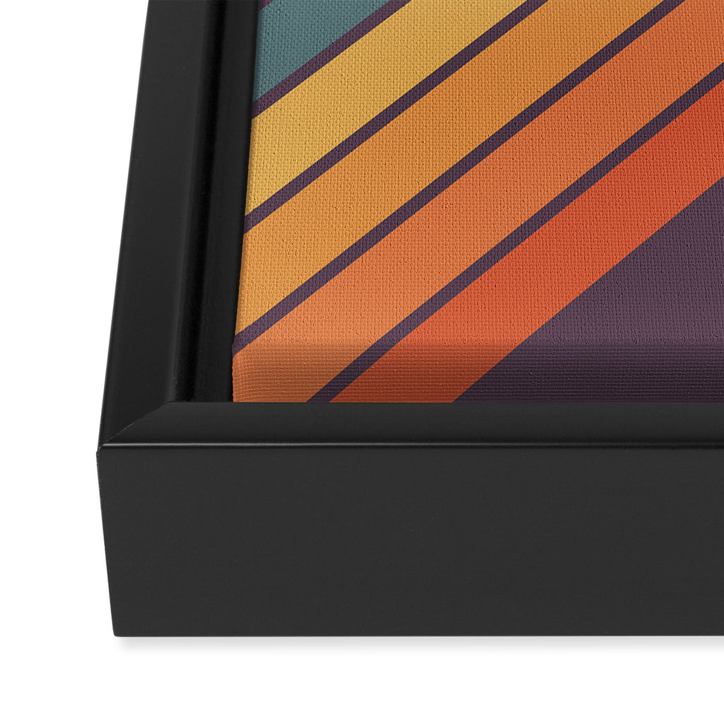 Classic 70s Style Retro Stripes - Dalana Framed Canvas Print Gallery Image 3