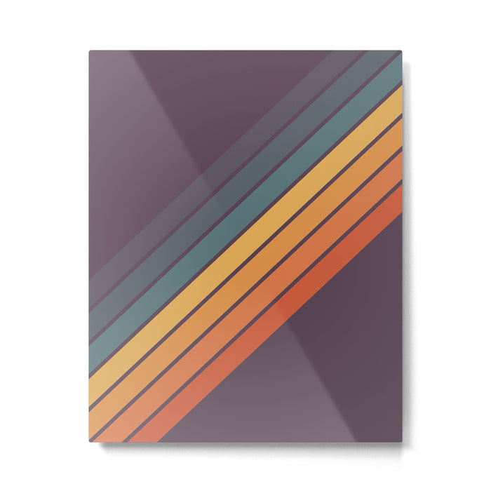 Classic 70s Style Retro Stripes - Dalana Metal Print Gallery Image 1