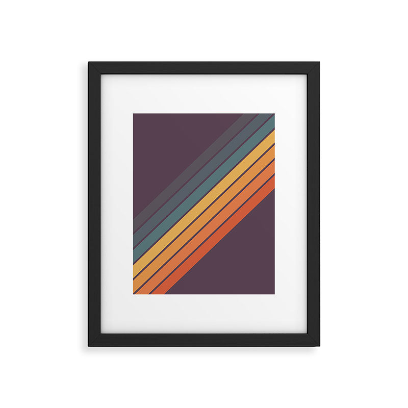 Classic 70s Style Retro Stripes - Dalana Framed Art Print Gallery Image 6