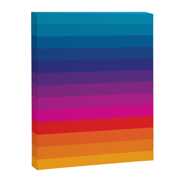  Classic 70s Vintage Style Retro Stripes - Funky Rainbow Canvas Print Gallery Image 1