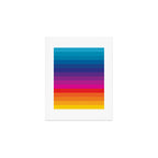  Classic 70s Vintage Style Retro Stripes - Funky Rainbow Art Print Gallery Image 1