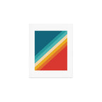 Classic 70s Vintage Style Retro Summer Vibes Stripes - Feruda Art Print Gallery Image 1
