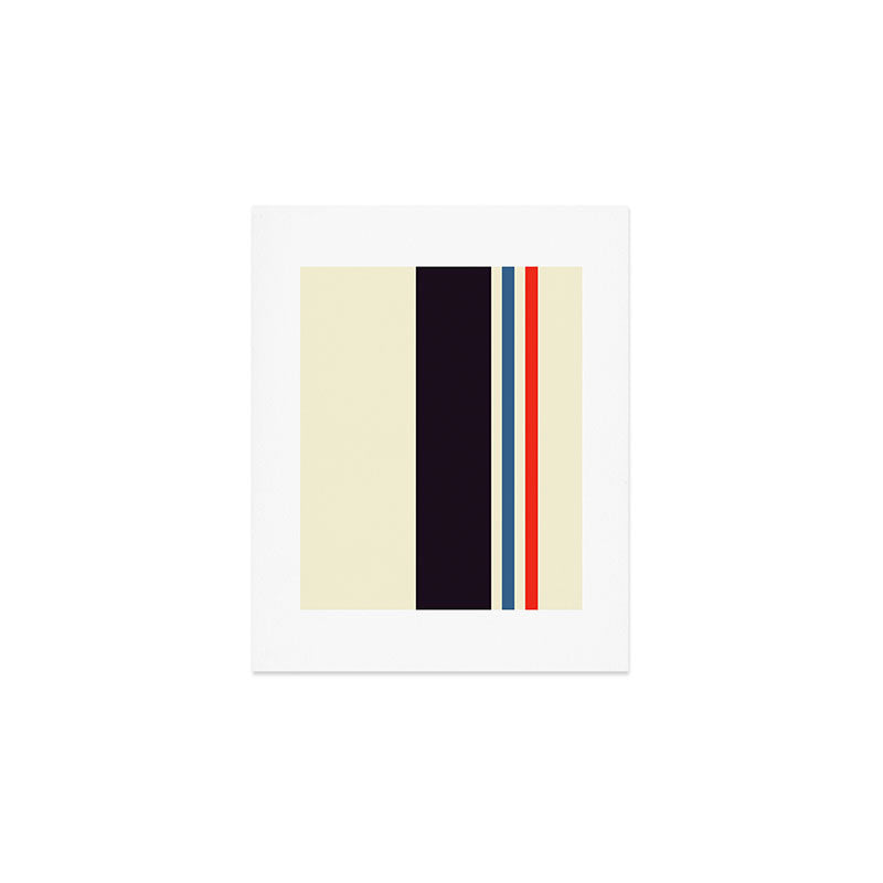 Classic Minimal Racing Car Retro Stripes - Furaribi Art Print Gallery Image 1