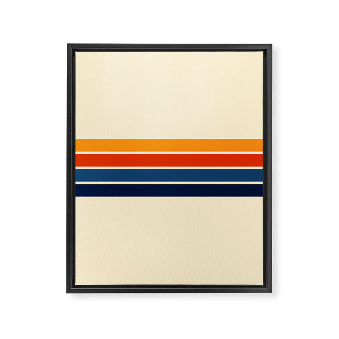 Classic Retro Stripes II Framed Canvas Print Gallery Image 1
