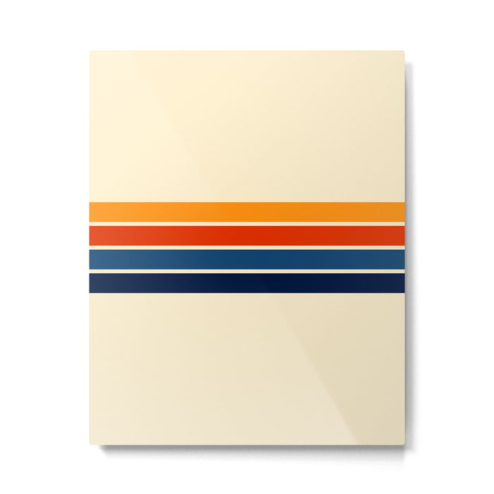 Classic Retro Stripes Metal Print Gallery Image 1