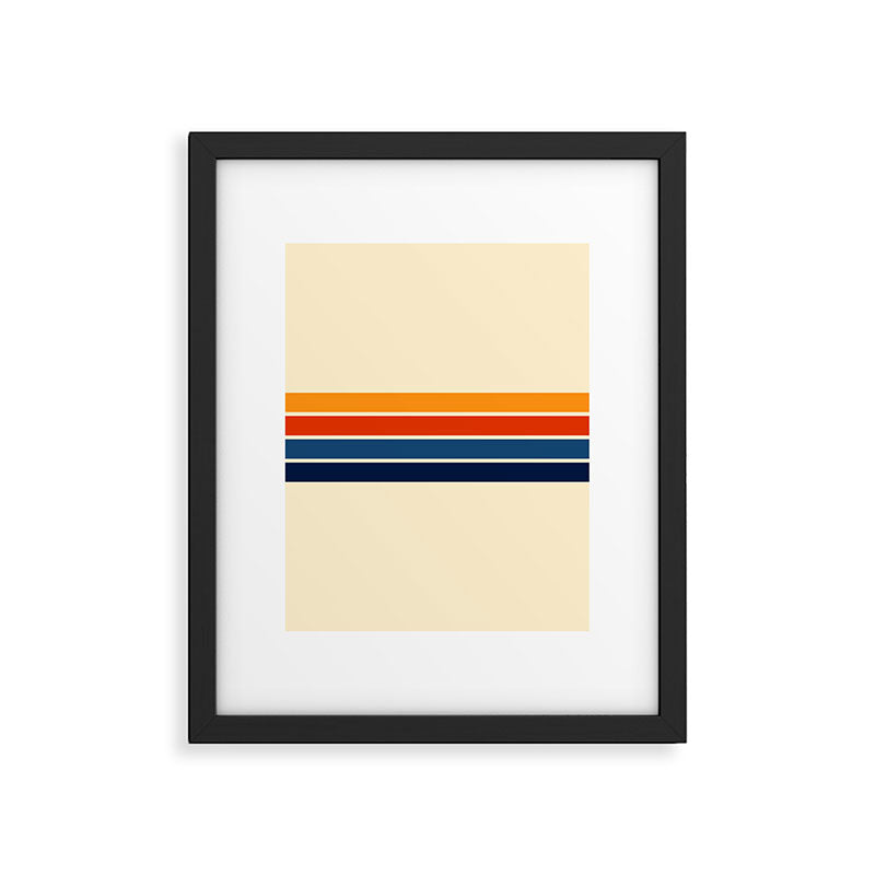 Classic Retro Stripes Framed Art Print Gallery Image 4