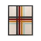 Colored Retro Cross Stripes Framed Canvas Print Gallery Image 8