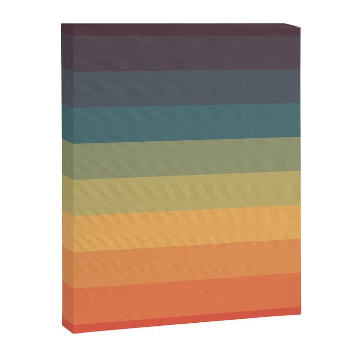 Colorful Retro Striped Rainbow Canvas Print Gallery Image 1