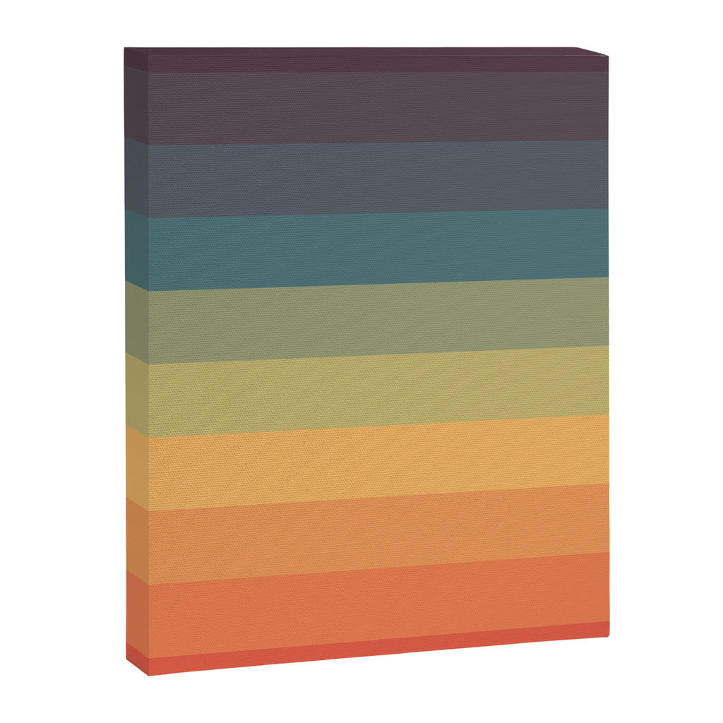 Colorful Retro Striped Rainbow Canvas Print Gallery Image 8