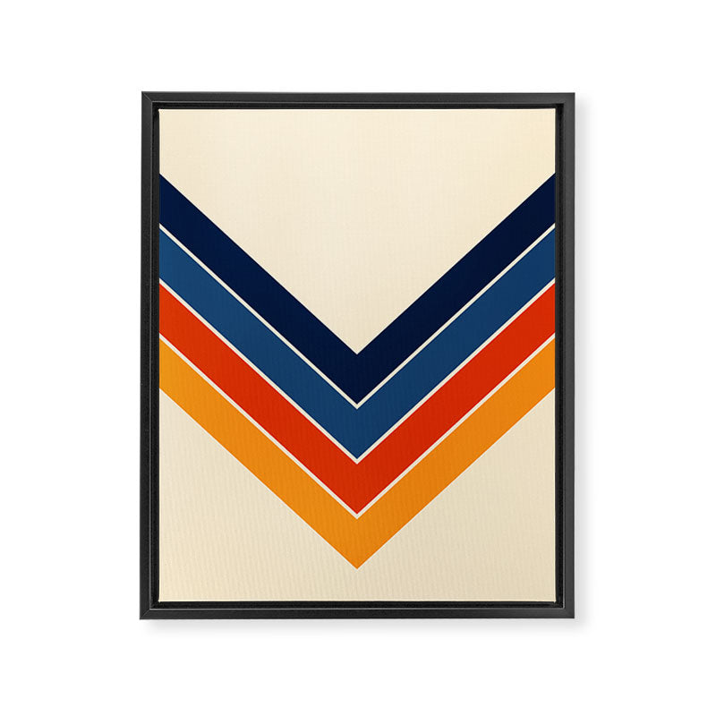 Colorful V Shape Retro Stripes Chilseongsin Framed Canvas Print Gallery Image 8