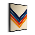 Colorful V Shape Retro Stripes Chilseongsin Framed Canvas Print Gallery Image 2