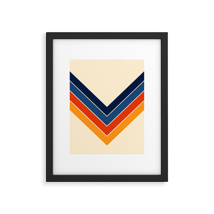Colorful V Shape Retro Stripes Chilseongsin Framed Art Print Gallery Image 1