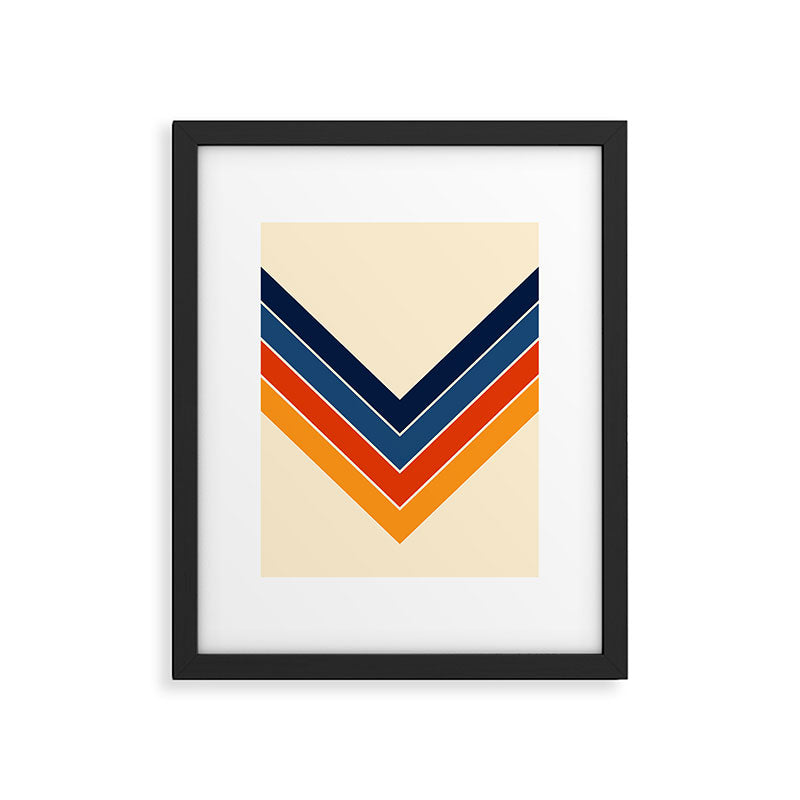 Colorful V Shape Retro Stripes Chilseongsin Framed Art Print Gallery Image 6