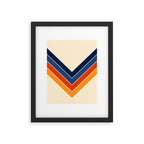 Colorful V Shape Retro Stripes Chilseongsin Framed Art Print Gallery Image 6