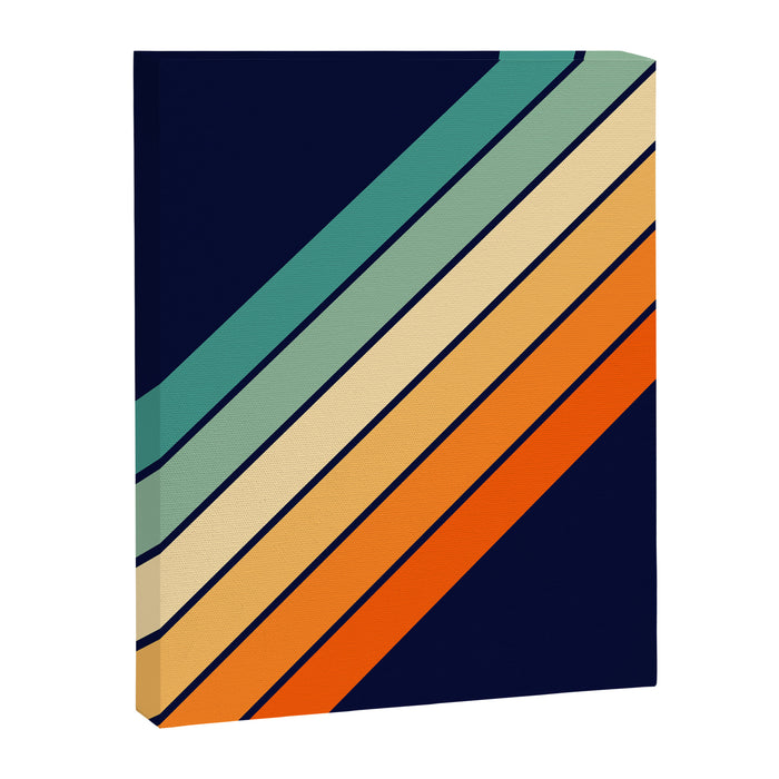 Farida - 70s Vintage Style Retro Stripes Canvas Print Gallery Image 1