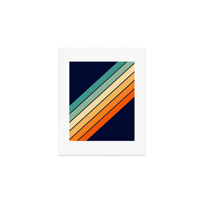 Farida - 70s Vintage Style Retro Stripes Art Print Gallery Image 1