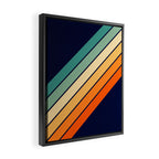 Farida - 70s Vintage Style Retro Stripes Framed Canvas Print Gallery Image 2
