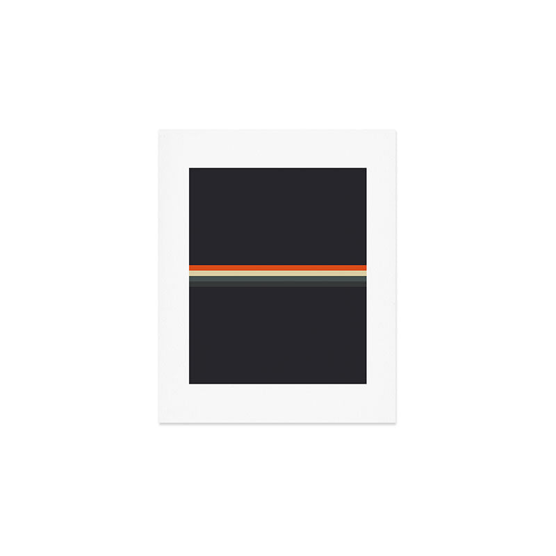 Fujitaka - Classic Dark Retro Stripes Art Print Gallery Image 1