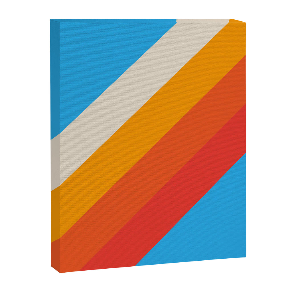 Gefjun - Classic Minimal Retro Summer Style Stripes Canvas Print Gallery Image 8