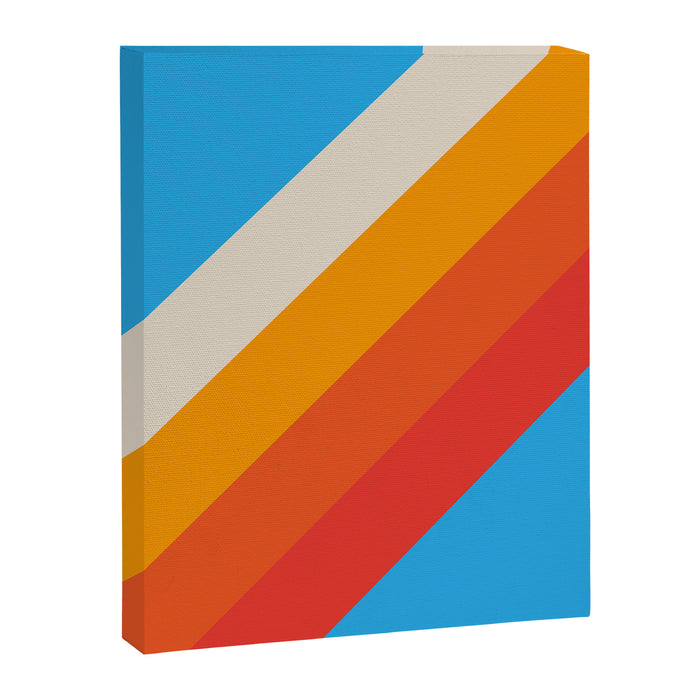 Gefjun - Classic Minimal Retro Summer Style Stripes Canvas Print Gallery Image 1