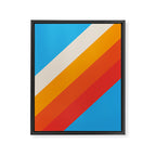 Gefjun - Classic Minimal Retro Summer Style Stripes Framed Canvas Print Gallery Image 8