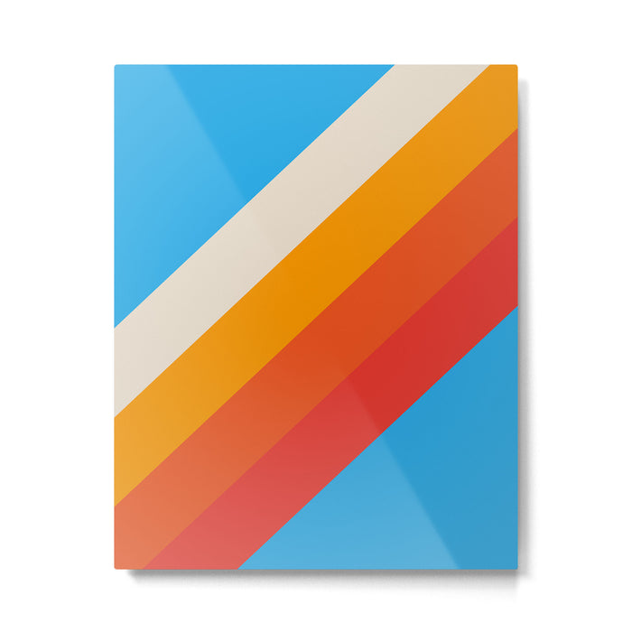 Gefjun - Classic Minimal Retro Summer Style Stripes Metal Print Gallery Image 1