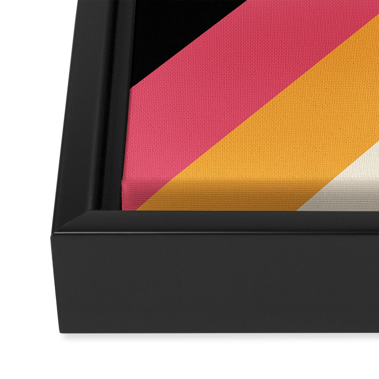 Hariasa - Classic Colorful Abstract Minimal Retro 70s Style Stripes Design Framed Canvas Print Gallery Image 3