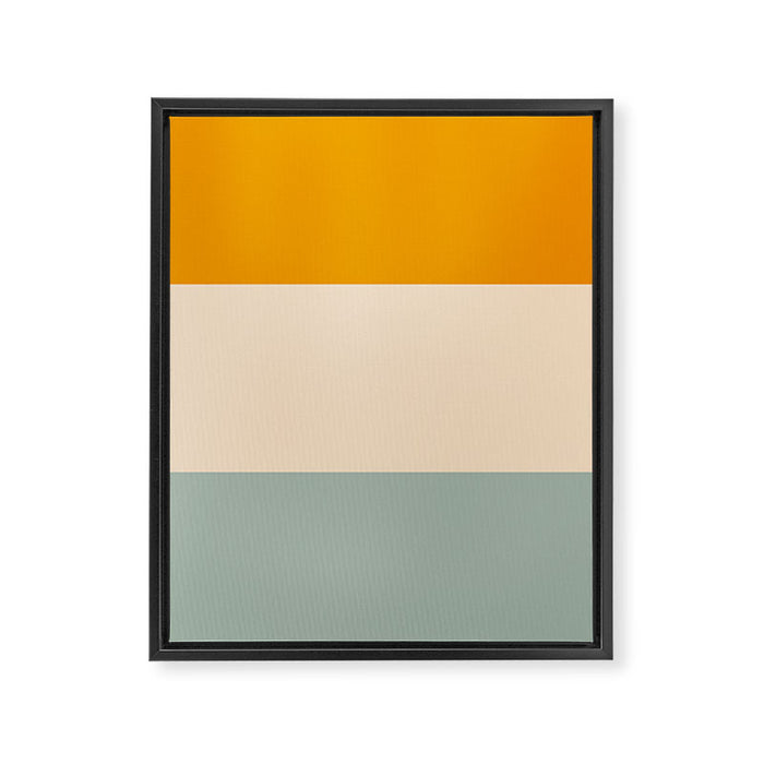 Heracles - Minimal Summer Retro Stripes Framed Canvas Print Gallery Image 1