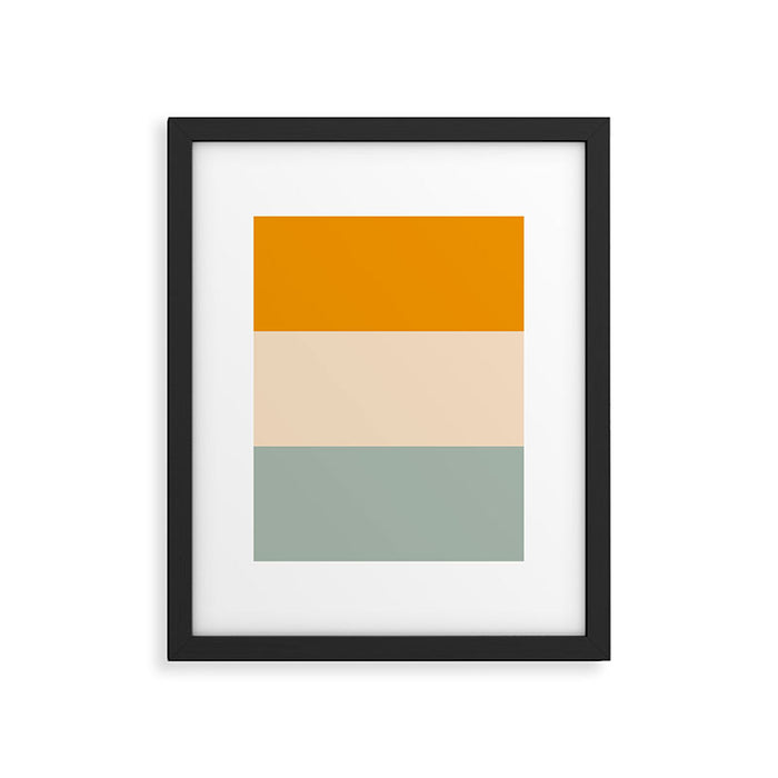 Heracles - Minimal Summer Retro Stripes Framed Art Print Gallery Image 1