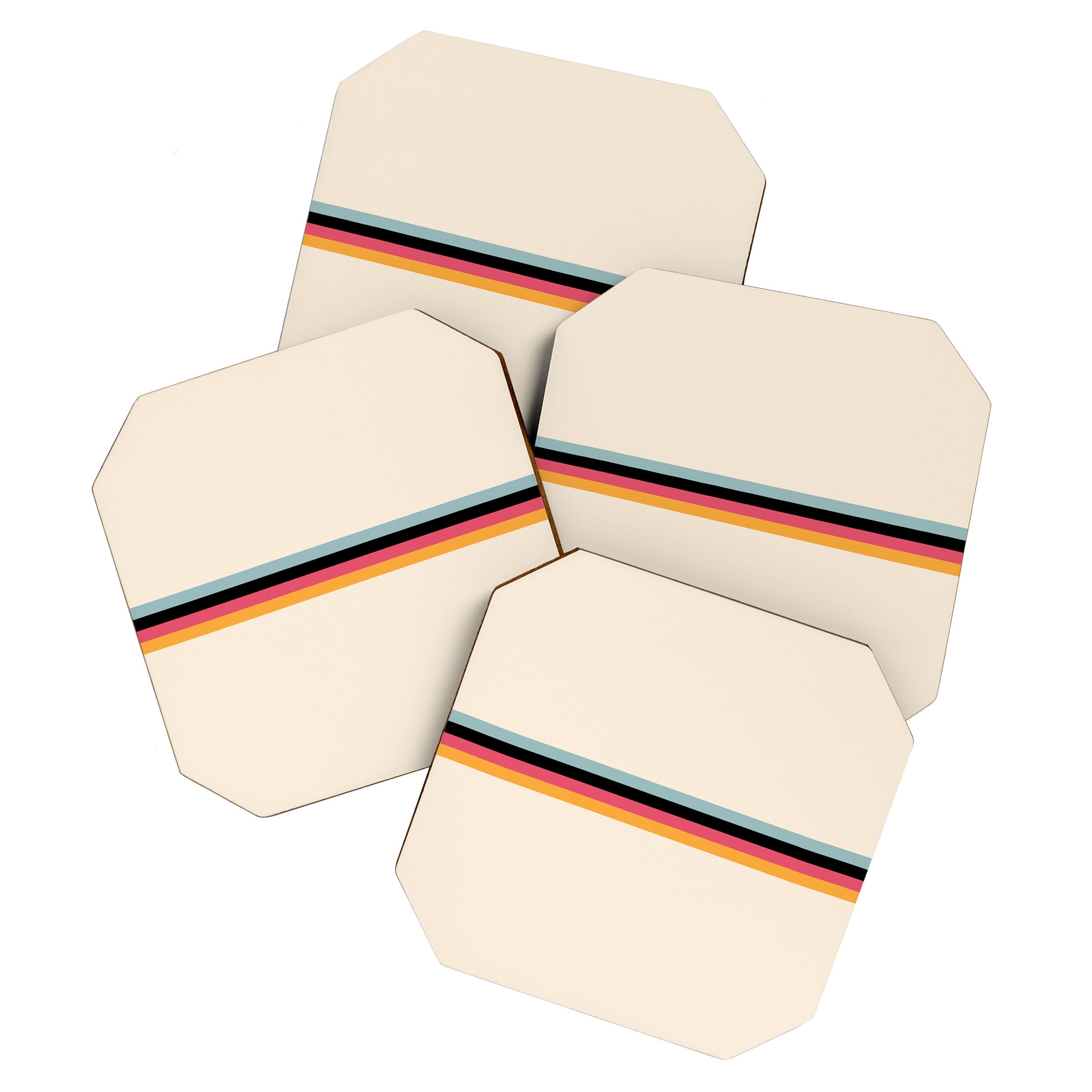 Ishtar - Classic Retro Summer Stripes Coaster Gallery Image 1