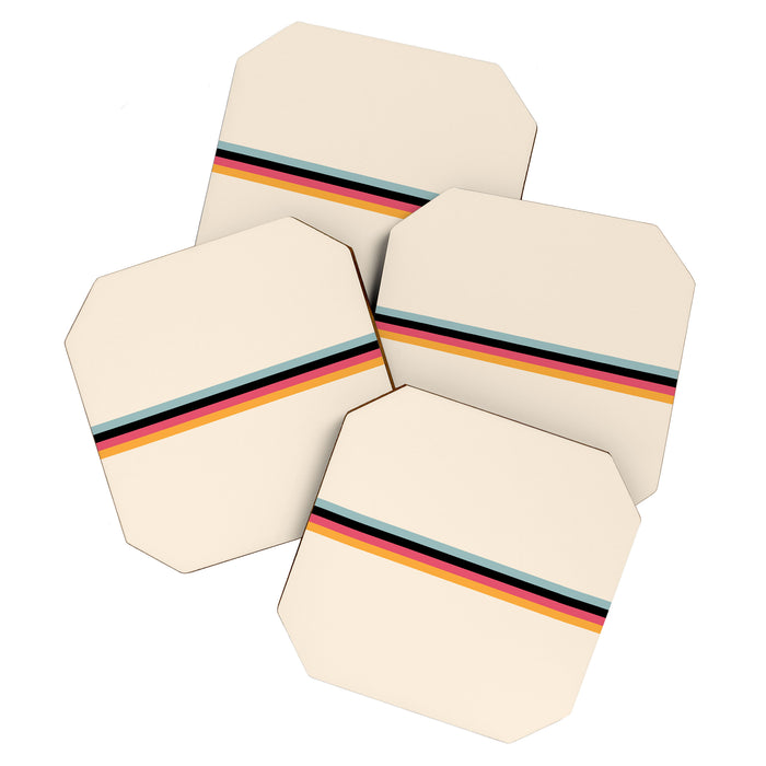 Ishtar - Classic Retro Summer Stripes Coaster Gallery Image 1