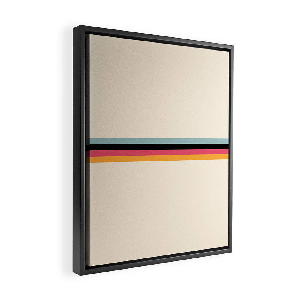 Ishtar - Classic Retro Summer Stripes Framed Canvas Print Gallery Image 2