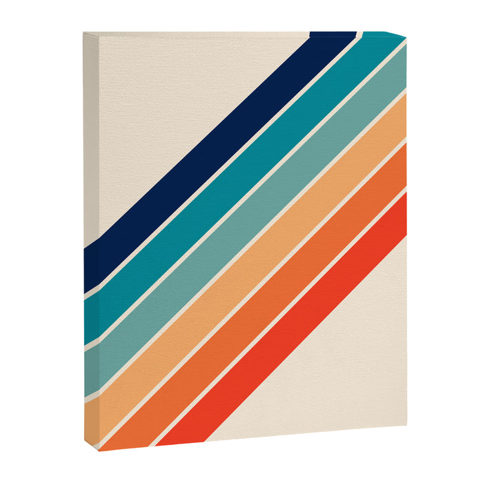 Karanda - 70s Style Classic Retro Stripes Canvas Print Gallery Image 1
